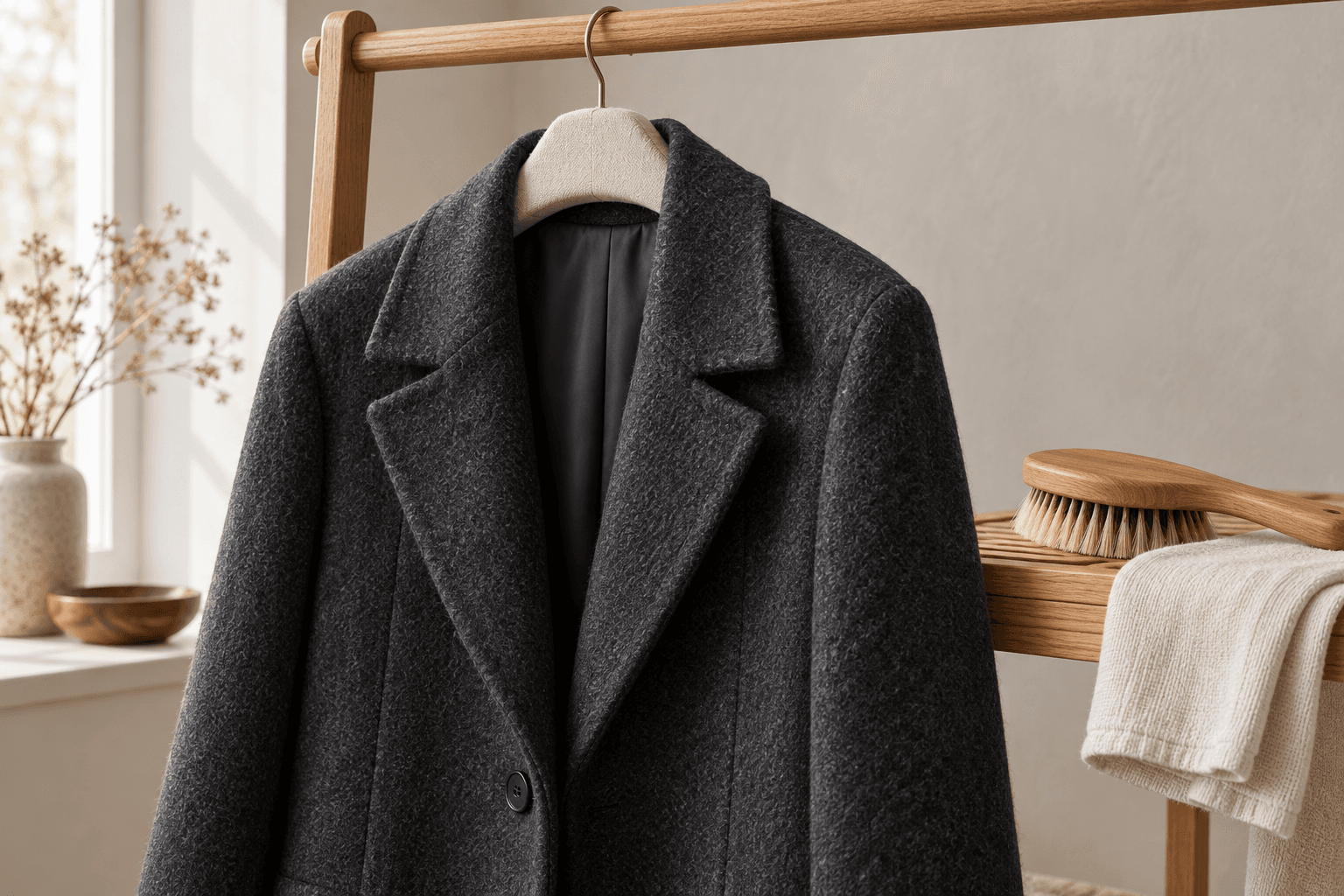 Cum îngrijești un palton de lână între curățări, fără să îl deteriorezi